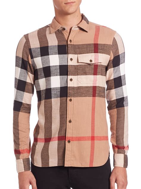 burberry check shirt cheap|Burberry Check shirt men's.